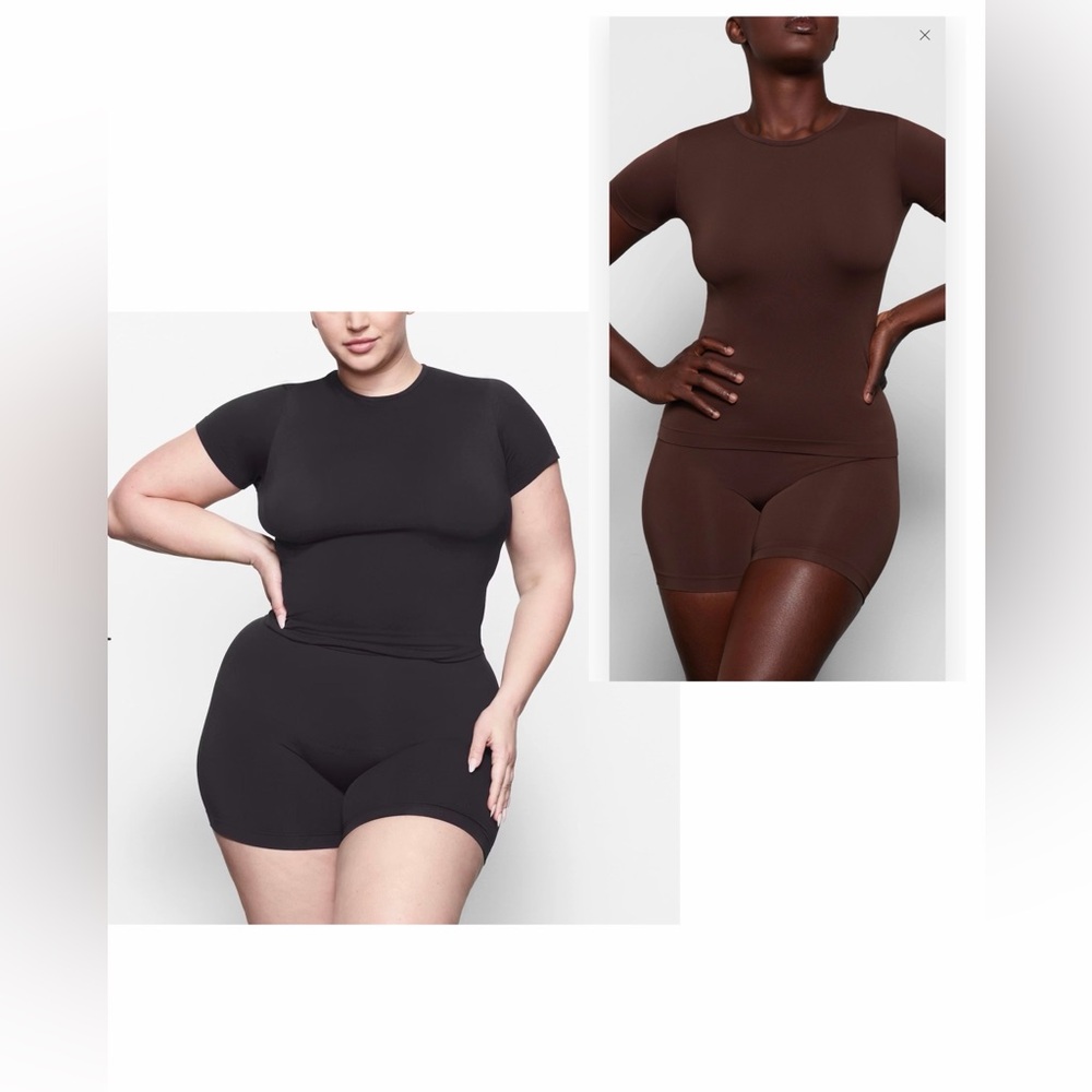 NWT SET OF 2 SKIMS SOFT SMOOTHING SEAMLESS T-SHIRT